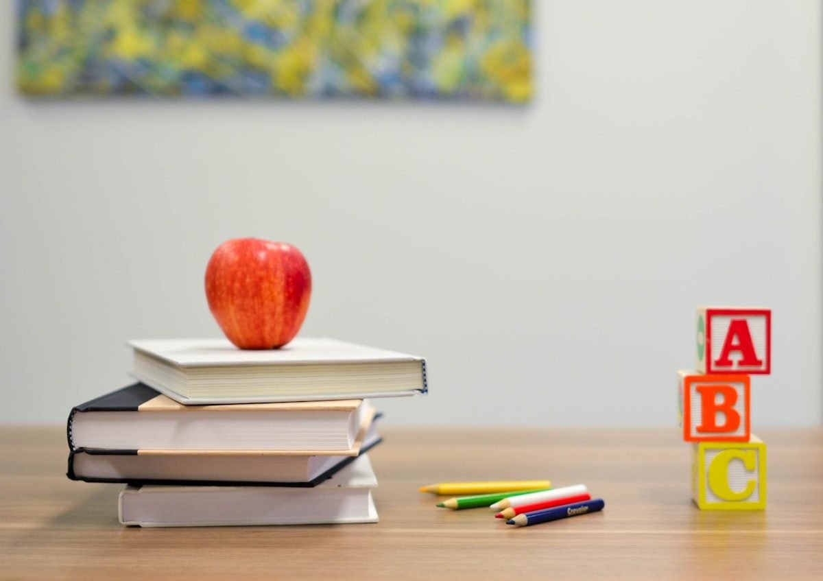 Focused language study with books and notes
